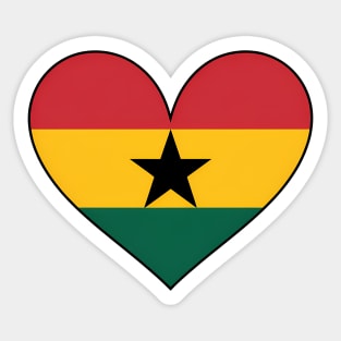 Ghana Love Heart Ghanaian Pride Sticker
